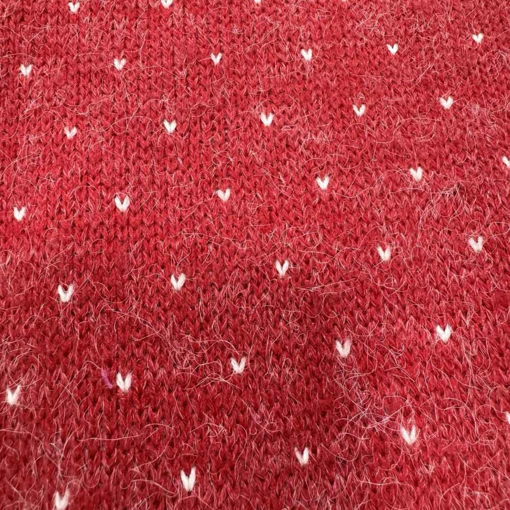 Vintage Bunny Rabbit Girls Youth Red Sweater Knit Size 12 CUTE - Picture 7 of 7
